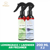 Naturayas Premium Air Freshener Combo (Lemongrass + Lavender) | No Gas, No Alcohol Long Lasting Room Spray Mist (200ml x 2 Pack)